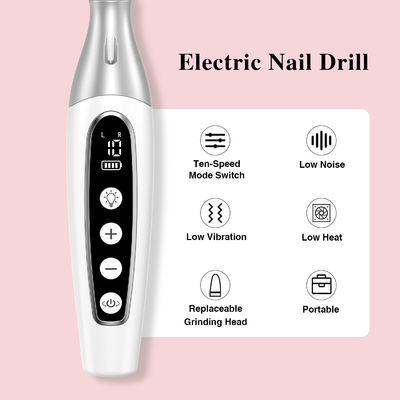 Portable Nail Grinder Machine USB Charging Pedicure Nail File Set Electric Nail Drill