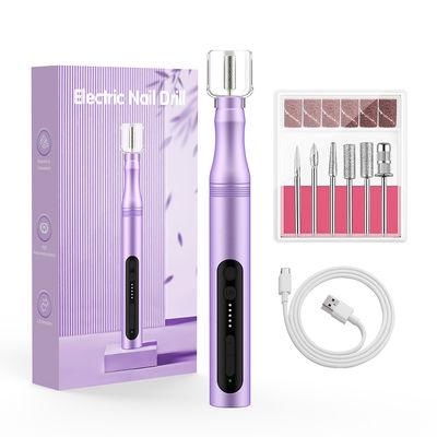 USB Charging 5 Modes Electric Manicure Pedicure 6 Drill Bits Low Noise Portable Electric Nail Drill