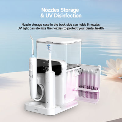 Electric Oral irrigator 1000ml Capacity 2 IN 1 Countertop Water Flosser with Toothbrush Combination